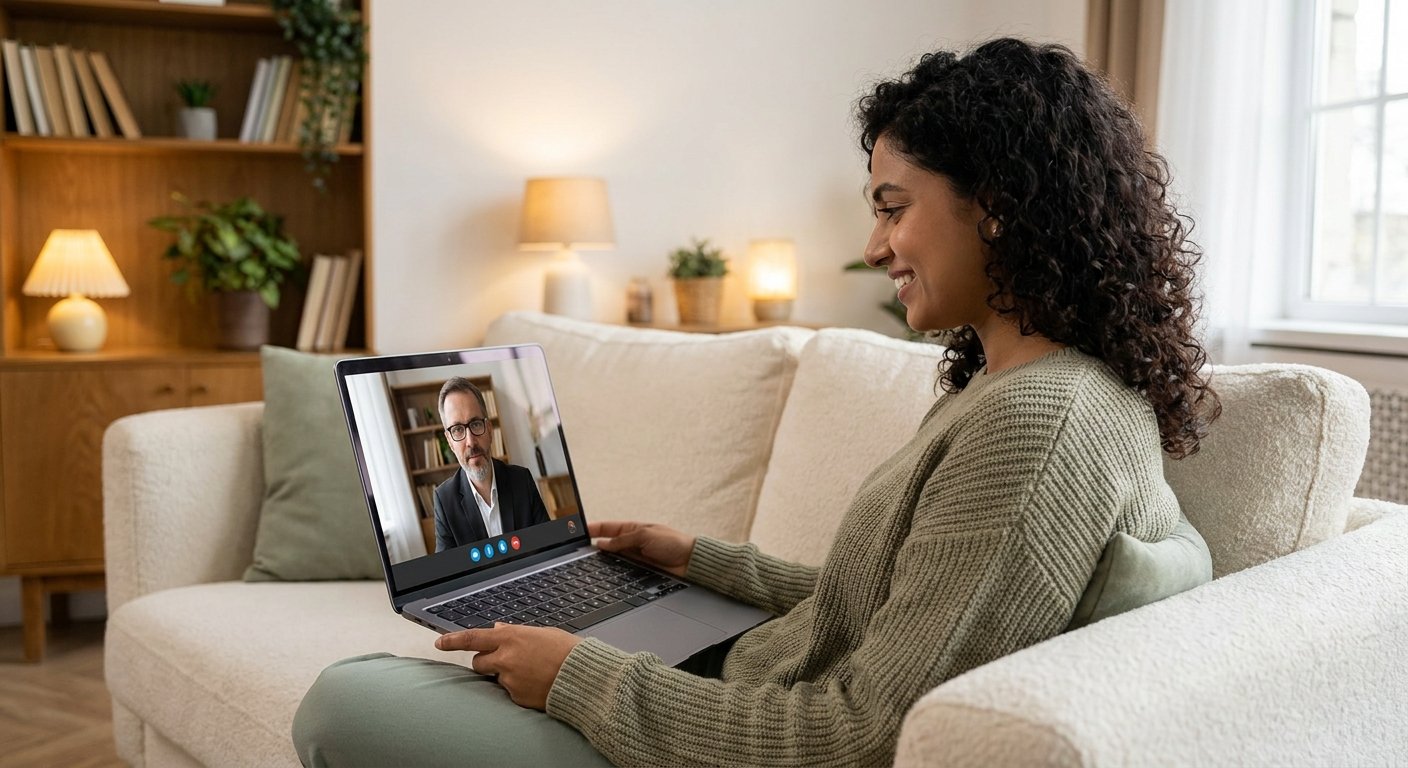 online consultation with workplace lawyer Delhi using laptop at home via Fintolit