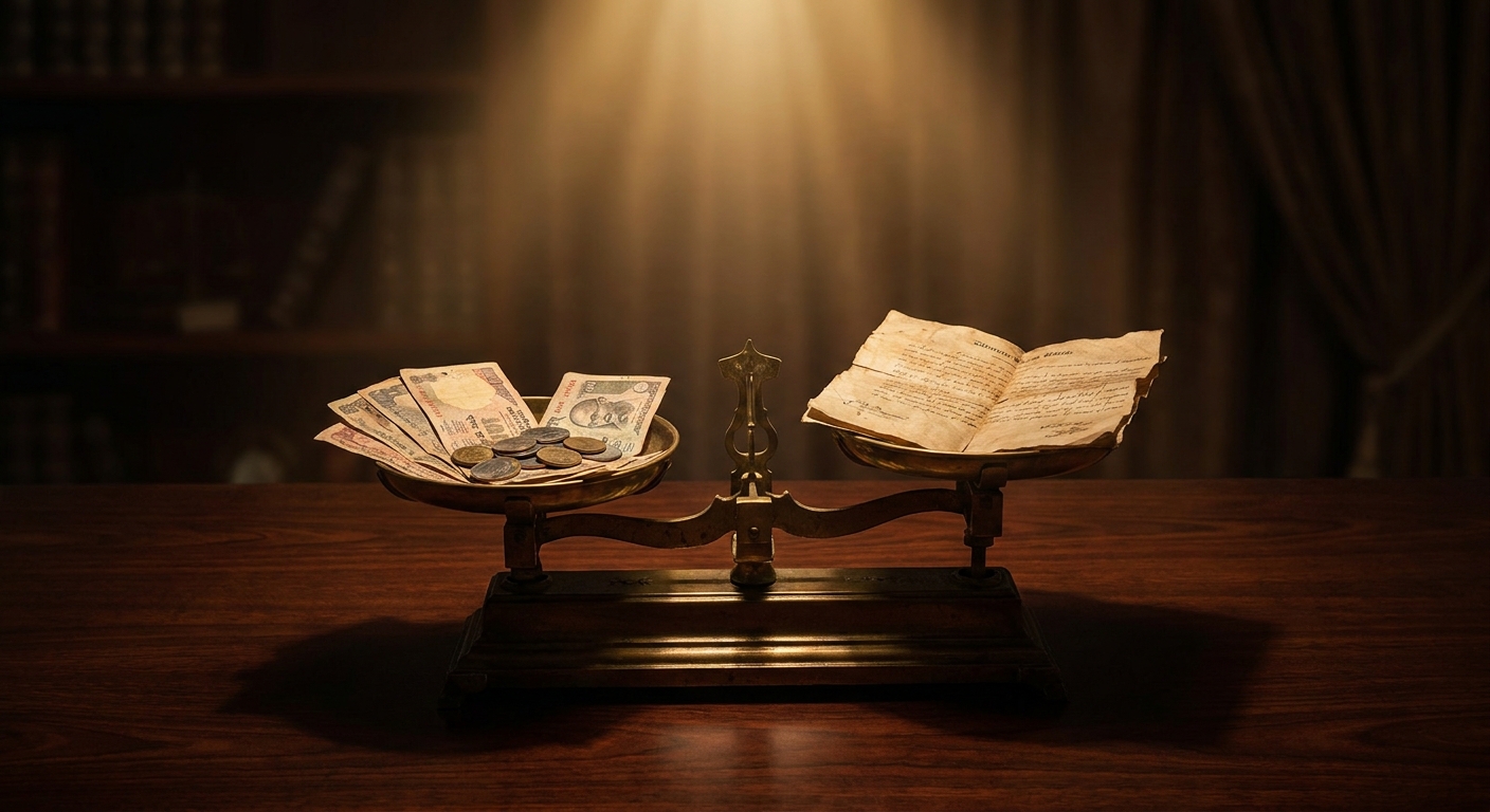 financial cost of wrong power of attorney decision in India shown on balance scale