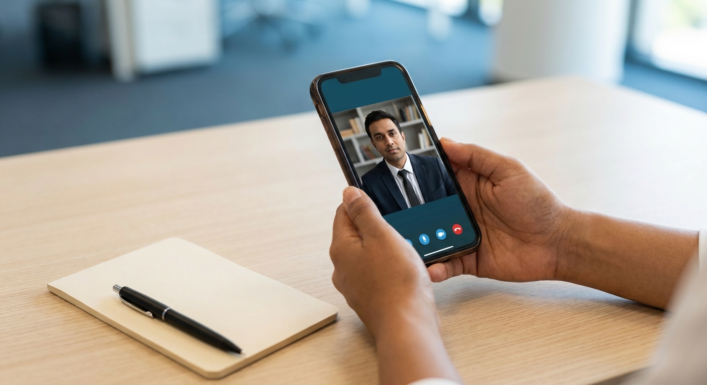 legal consultant online consultation session on smartphone in India via Fintolit