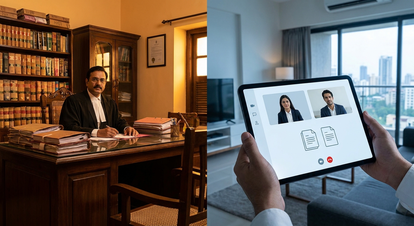 comparison of online legal platform versus traditional law firm for legal documentation cost in India