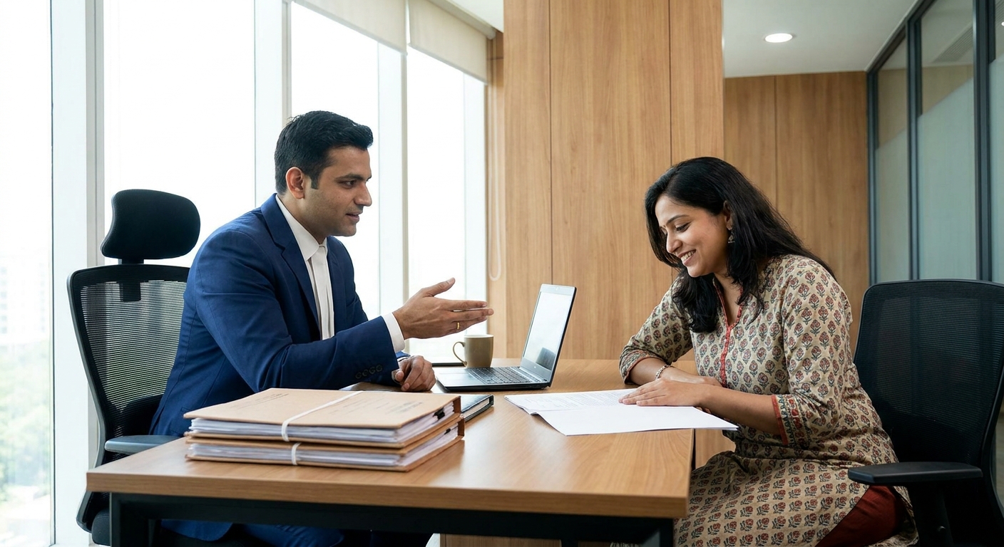 Professional lawyer providing paid legal advice to a client in Delhi, trusted and accountable guidance