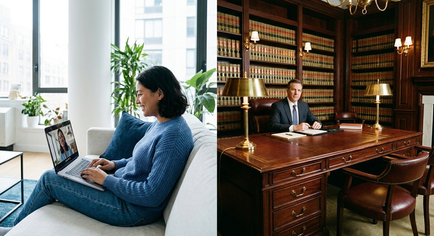 Online legal consultation in India compared to traditional law firm, cost and convenience comparison
