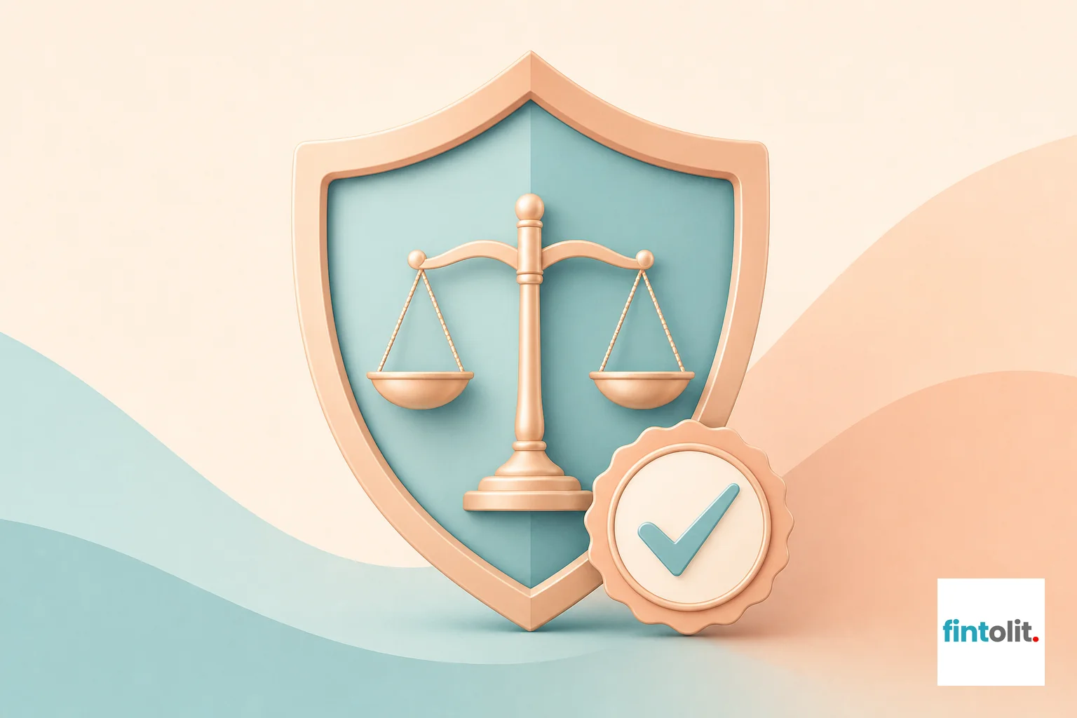 A symbolic illustration representing a verified, trusted lawyer profile. Verified Trust Seal: Modern minimal illustration of a stylised shield or seal combined with a legal scale motif, suggesting verification and trust in a lawyer's